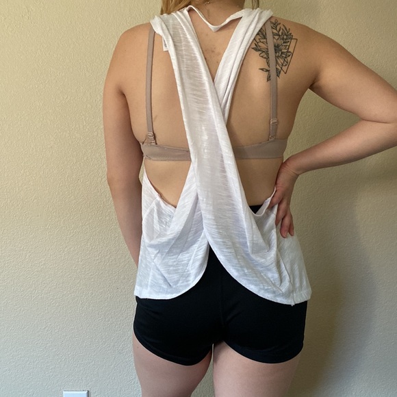 Ellie White Draped Back Tank - Picture 5 of 5